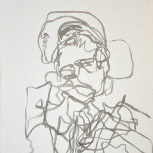 Chris Ross #17 – 01:36, ink on primed canvas, 40 x 26.5 cm, 2011